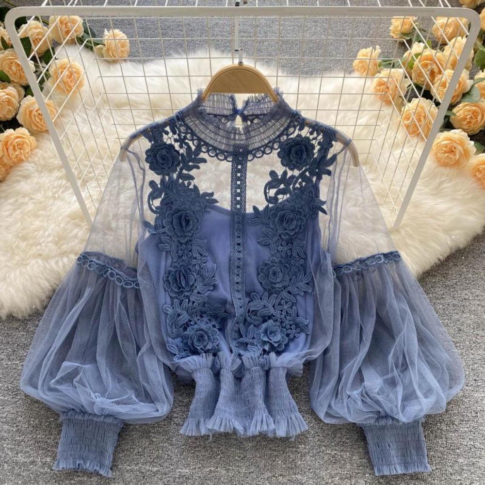 Summer Clothing Vintage - 2 개/대 레이스 퍼프 긴 소매