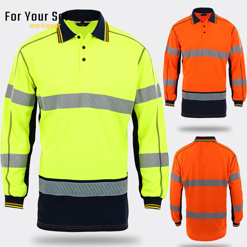 Summer Hi Vis Clothing - 남성용 속건성 폴로 셔츠 여름 자외선