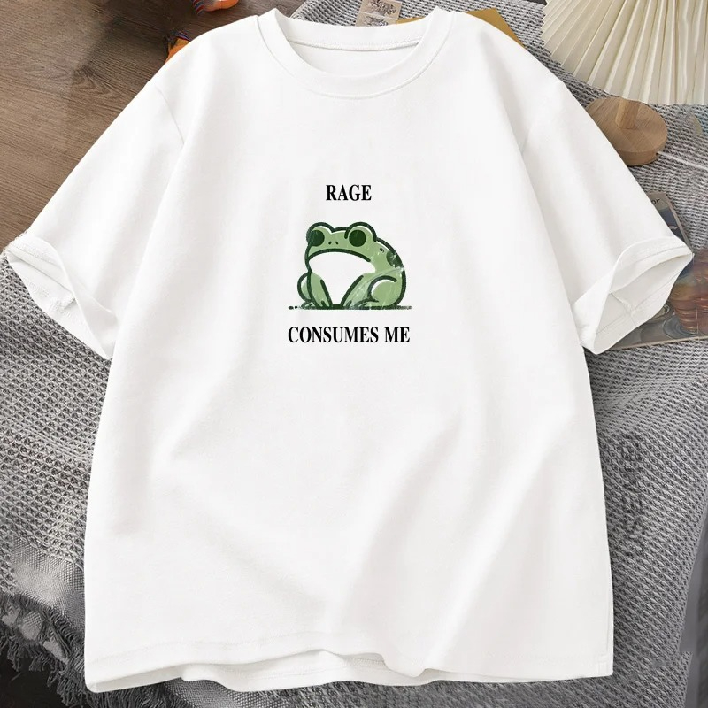 Summer Clothing Vintage - 분노가 나를 집어삼켰다 개구리 빈티지 티셔츠