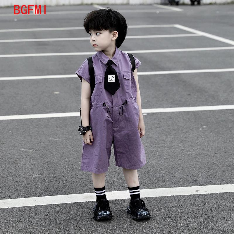 Summer Clothing Baby Boy - 어린이 여름 반바지 작업복 카프리 소년