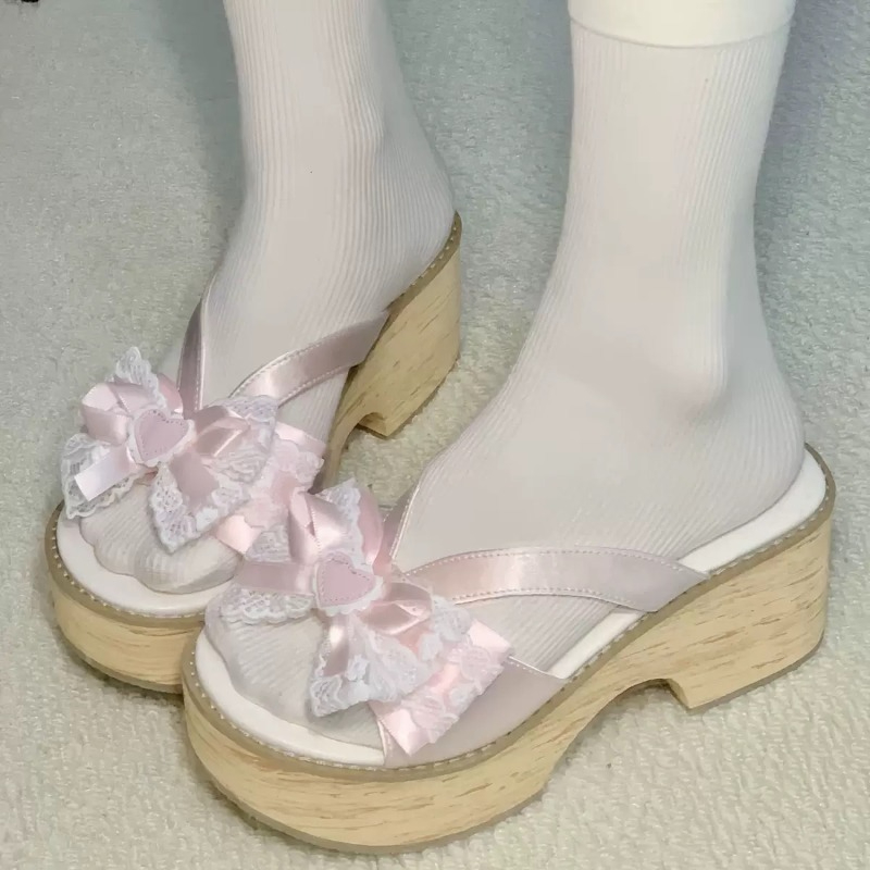 Summer Clothing Accessories - 스윗 보우 우드 그레인 두꺼운 바닥