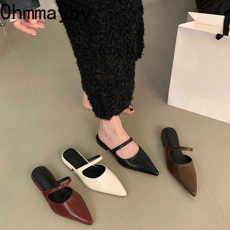 Summer Clothing Accessories - 봄 여름 지적 발가락 여성 Muels