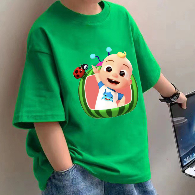 Summer Clothing Baby Boy - Cocomelons 베이비 티셔츠 애니메이션 코튼 반팔