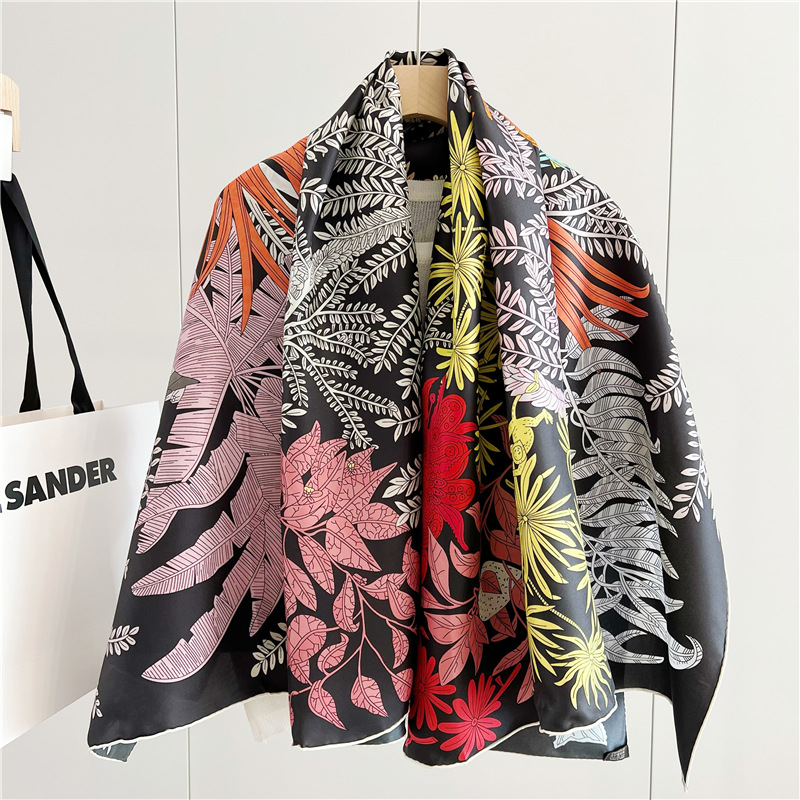 14mm 실크 스카프 여성용 핸드롤드 엣지 숄 럭셔리  - Summer Clothing Accessories 리뷰 및 가격
