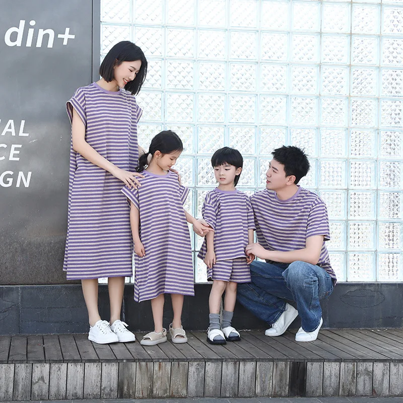 가족룩 옷 엄마와 딸 같은 드레스 아빠 반팔 티셔츠 엄 - Summer Clothing Looks 리뷰 및 가격