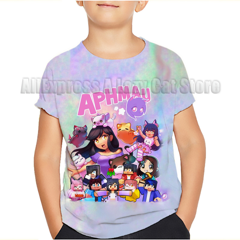 Aphmau Meows 고양이 티셔츠, 만화 아기 티셔 - Summer Clothing Baby Boy 리뷰 및 가격