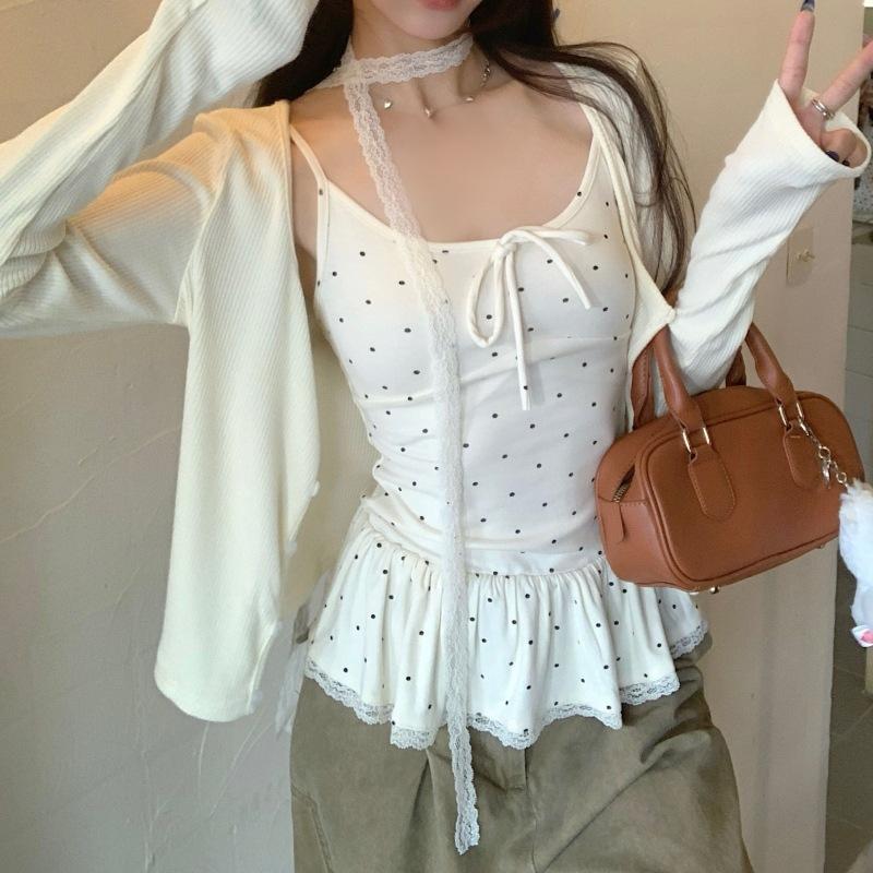 새로운··여성 의류 여름 패션 캐주얼 폴카 도트 솔리드 - Summer Clothing Young Women 리뷰 및 가격