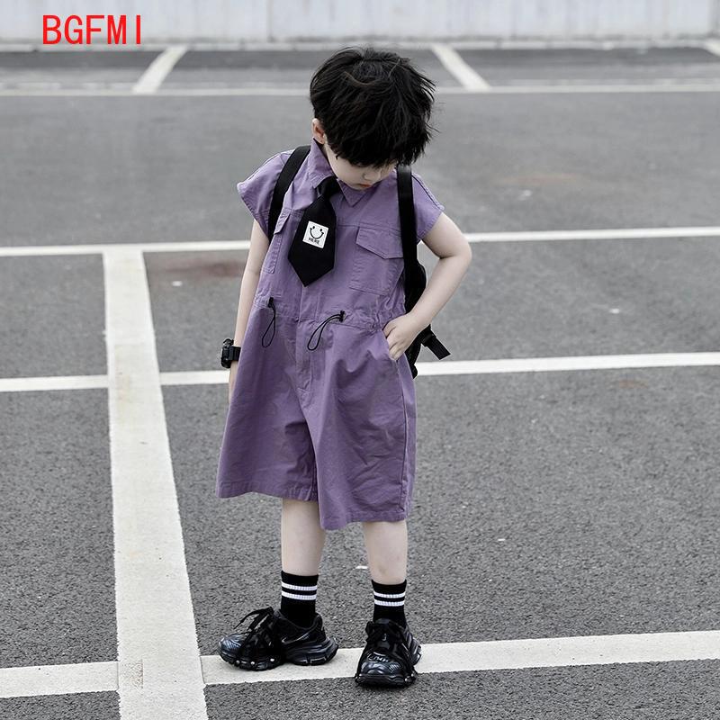 어린이 여름 반바지 작업복 카프리 소년 보라색 바지와  - Summer Clothing Baby Boy 리뷰 및 가격