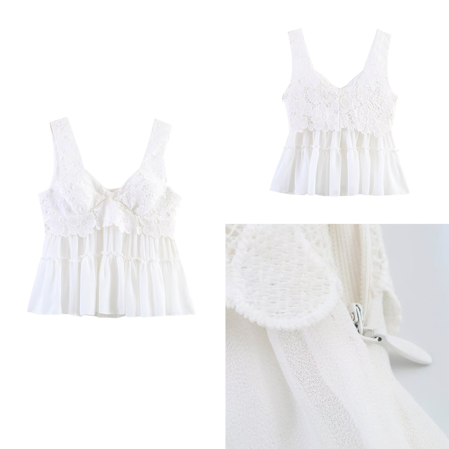 여성 여름 패션 2026 화이트 레이스 트림 블라우스  - Summer Clothing Looks 리뷰 및 가격