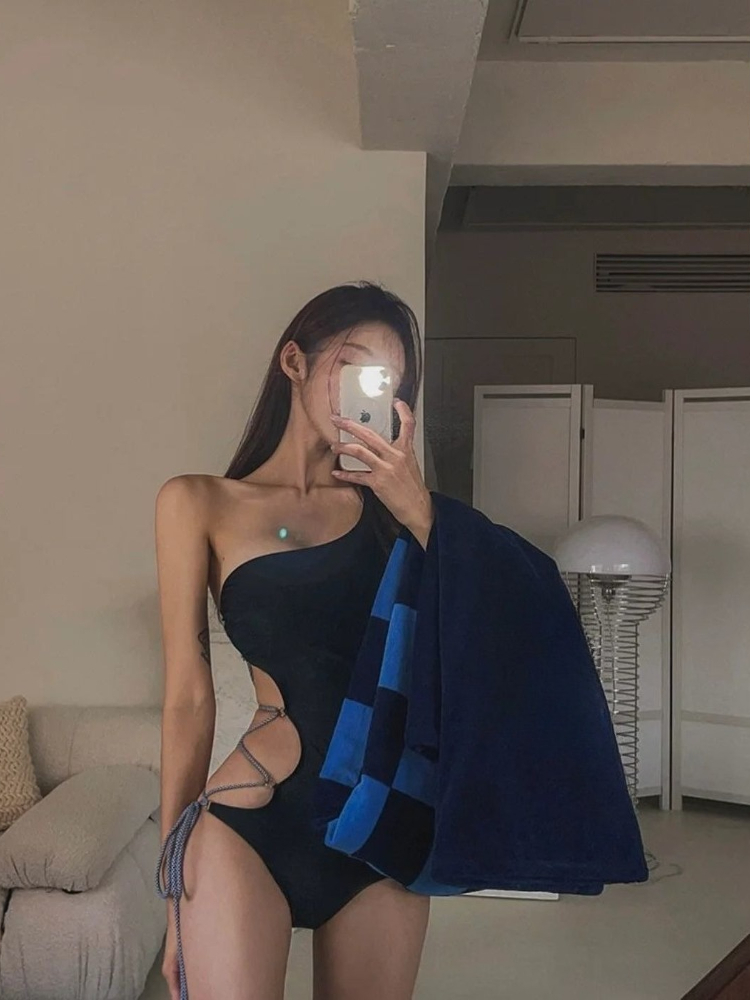 2026 새로운 여성용 블랙 타이 스트랩 원피스 수영복 - Swimsuit One Piece 리뷰 및 가격