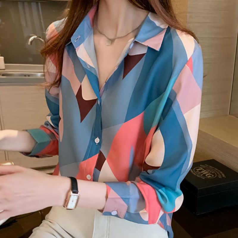 여성용 레저 셔츠, 올매치 긴팔 턴다운 칼라, 한국 스 - Summer Clothing Young Women 리뷰 및 가격