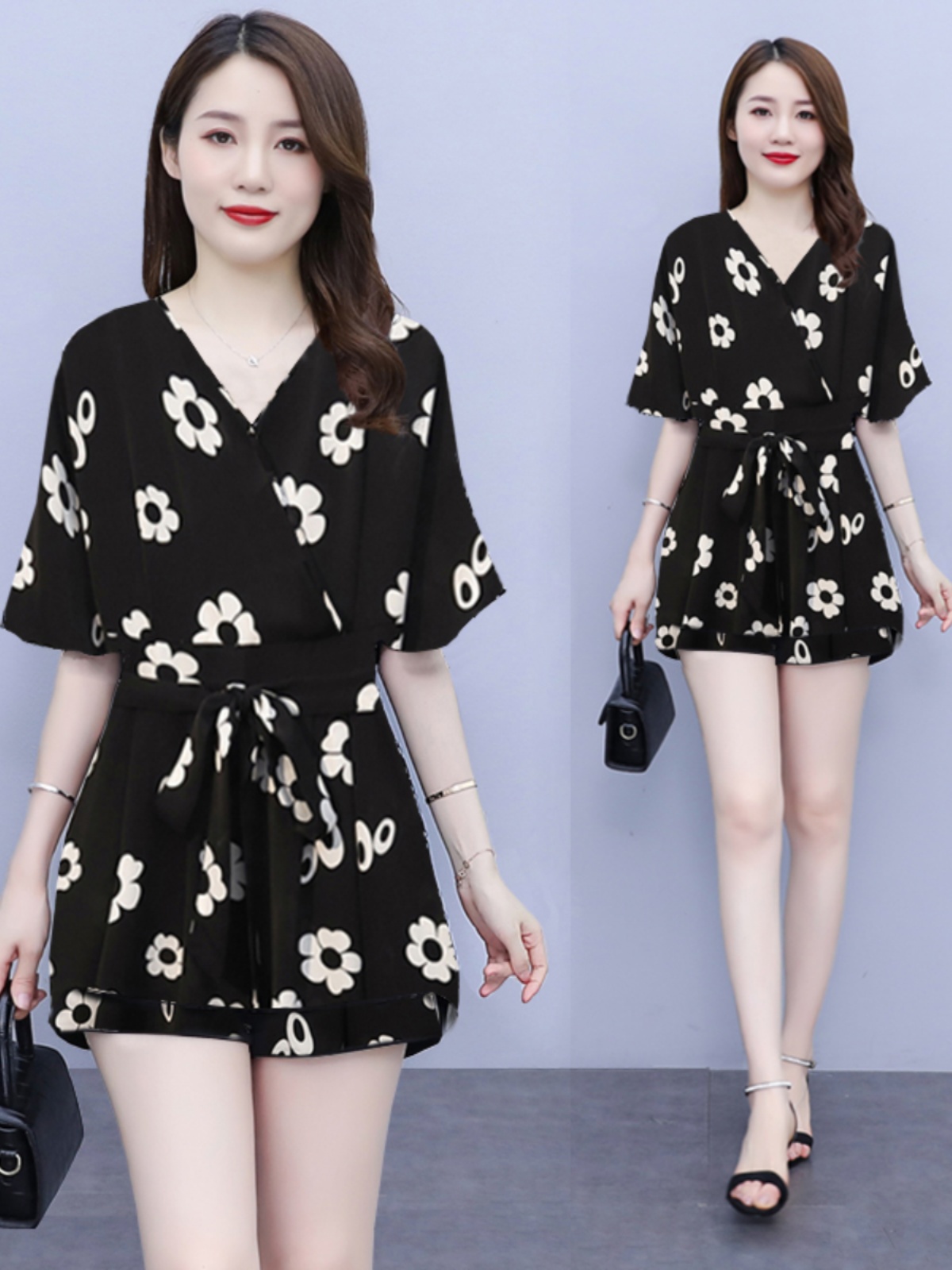 플러스 사이즈 여성용 세련된 여름 의상 반팔 쉬폰 드레 - Summer Clothing Accessories 리뷰 및 가격