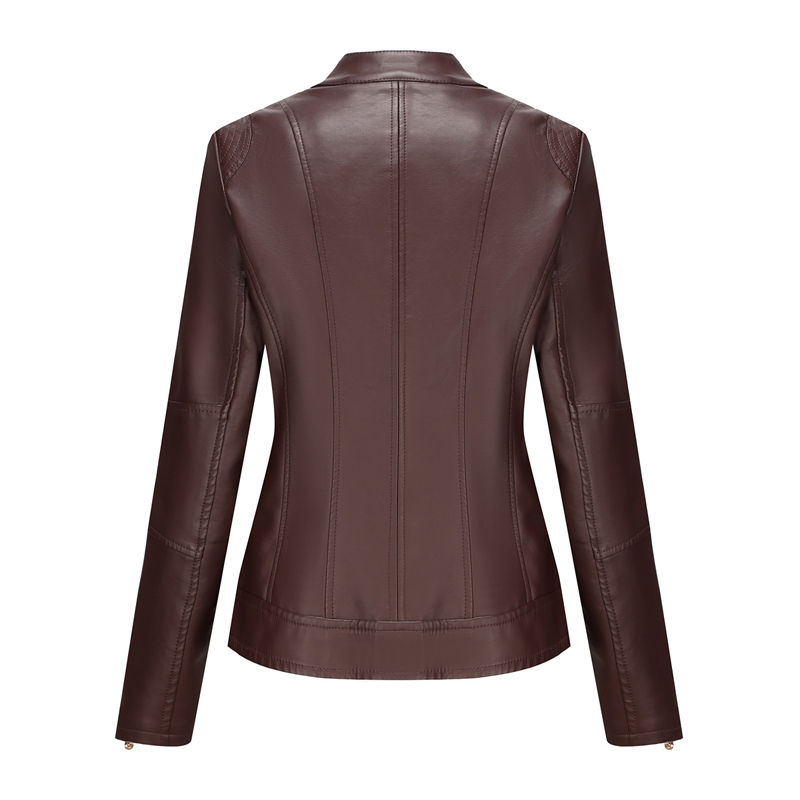 봄 가을 숙녀 캐주얼 가죽 자켓 야외 방풍 PU 스탠드 - Summer Clothing Motorcycle 리뷰 및 가격