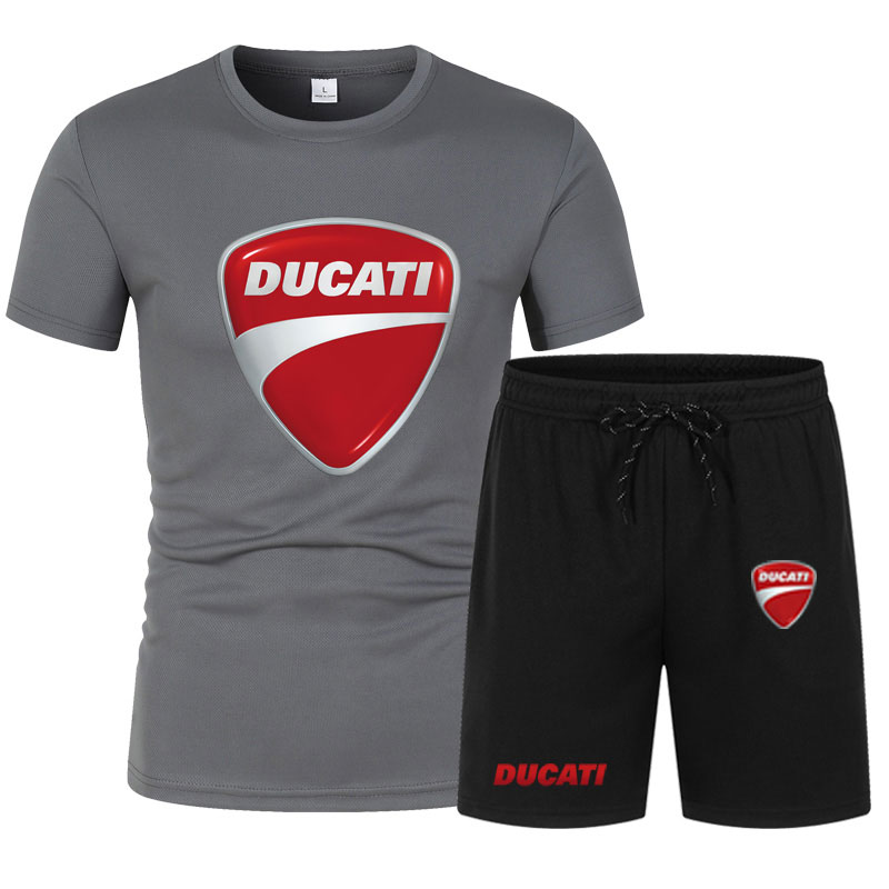 남성 세트 여름 오토바이 브랜드 DUCATI 프린트 탑 - Summer Clothing Motorcycle 리뷰 및 가격