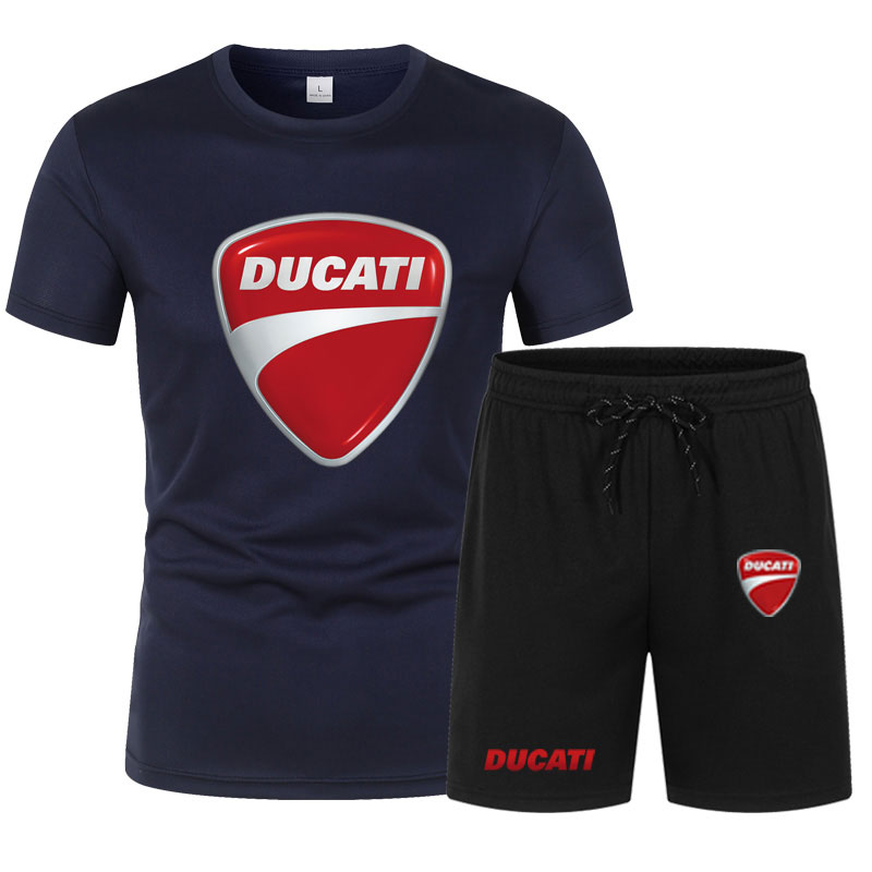 남성 세트 여름 오토바이 브랜드 DUCATI 프린트 탑 - Summer Clothing Motorcycle 리뷰 및 가격