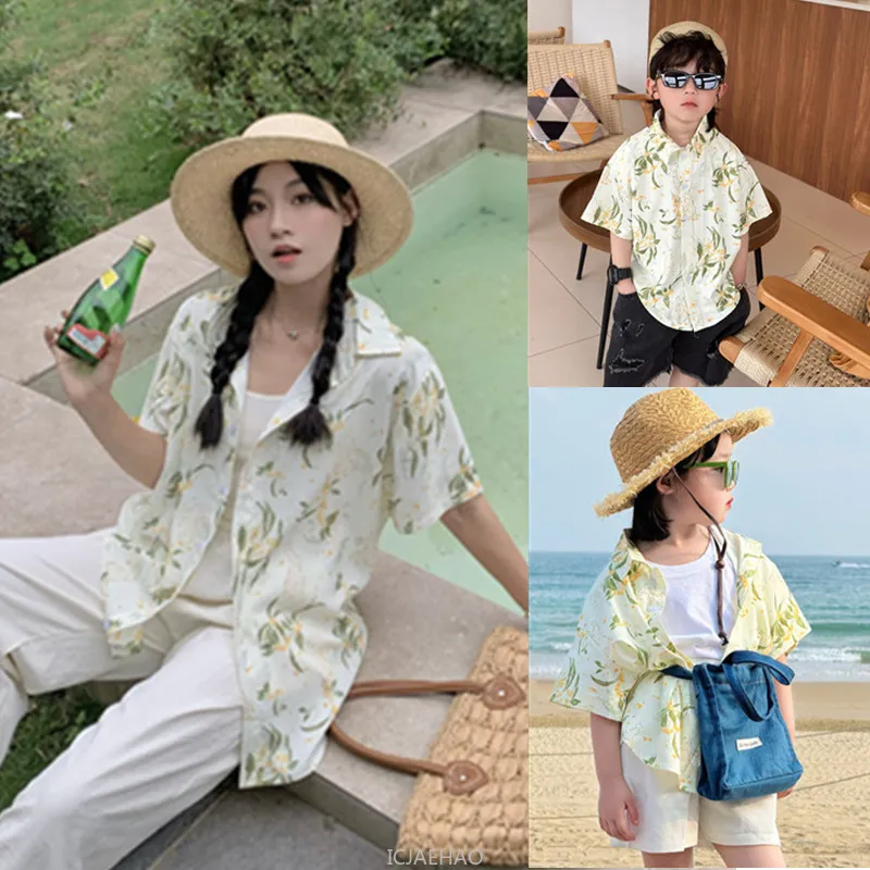 2025 해변 가족 부모-자녀 커플룩 셔츠 휴가복 아빠 - Summer Clothing Looks 리뷰 및 가격